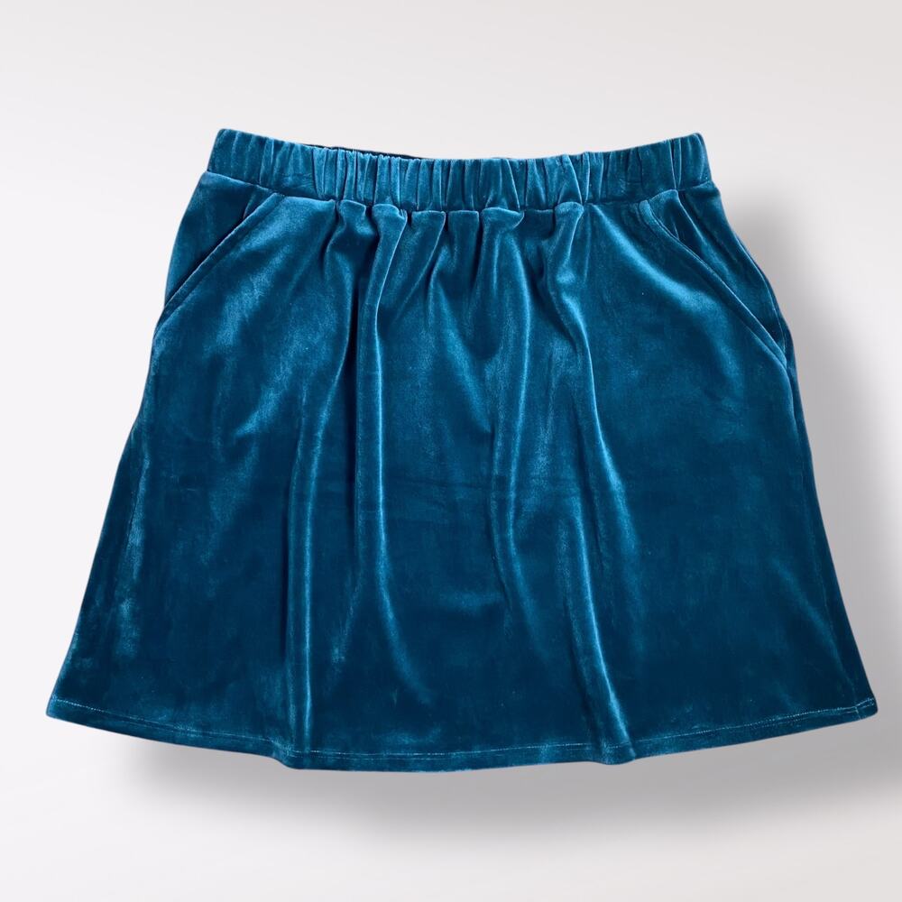 Copper Key NWT Velour Skirt Girls Size L‎ Green Preppy Minimalist